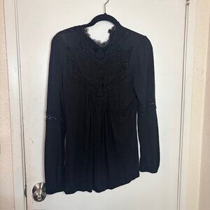 Venus Long Sleeve Top with Lace Detail - Size M